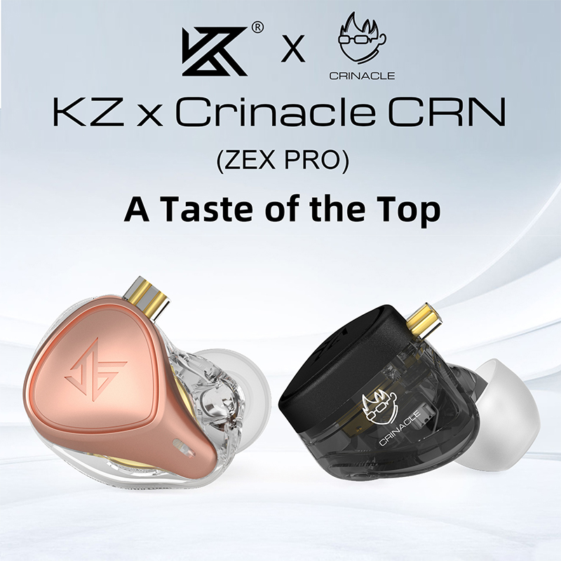 KZ ZEX Pro (KZ x Crinacle CRN) In-Ear Earphones Electrostatic Hybrid HIFI Headphonse Noice Cancelling Headset Sport IEM Earbuds