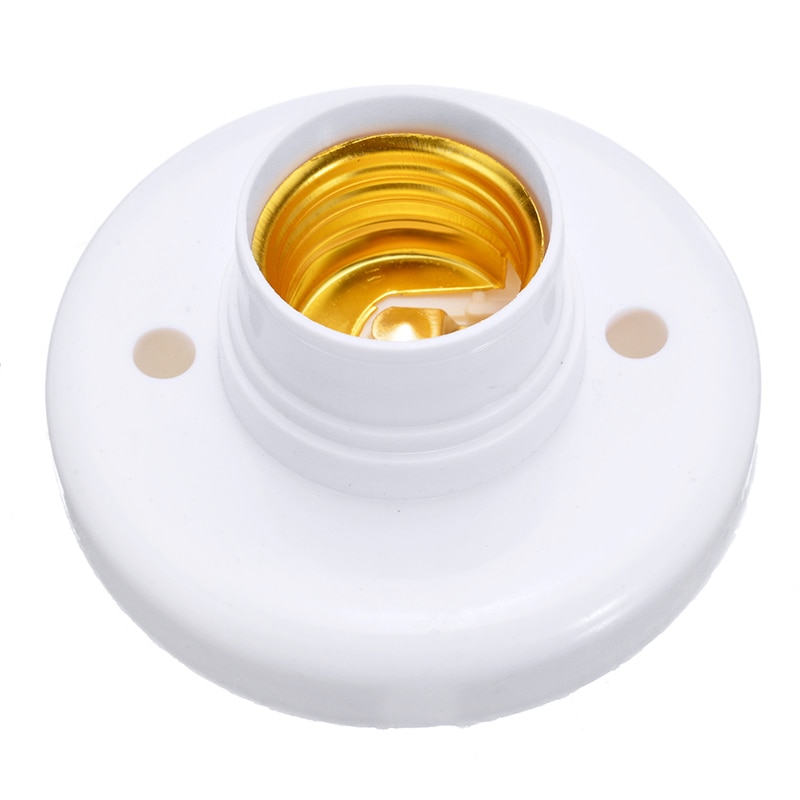 10pcs E27 Light Bulb Sockets Lamp Holder Screw Cap Socket Round Fixing Bases Socket Adapters For Home Supplies