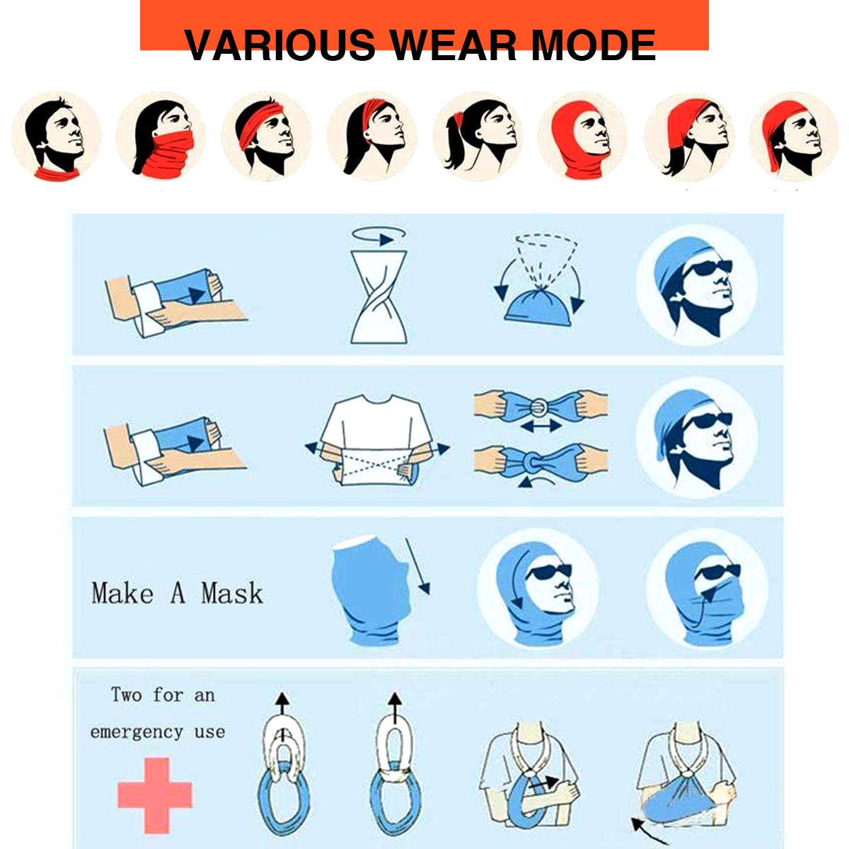 Mascarilla transpirable con estampado de animales para hombre y mujer, pañuelo Unisex único y diferente, con estampado de Oed, estrés, estrés, elefante, música