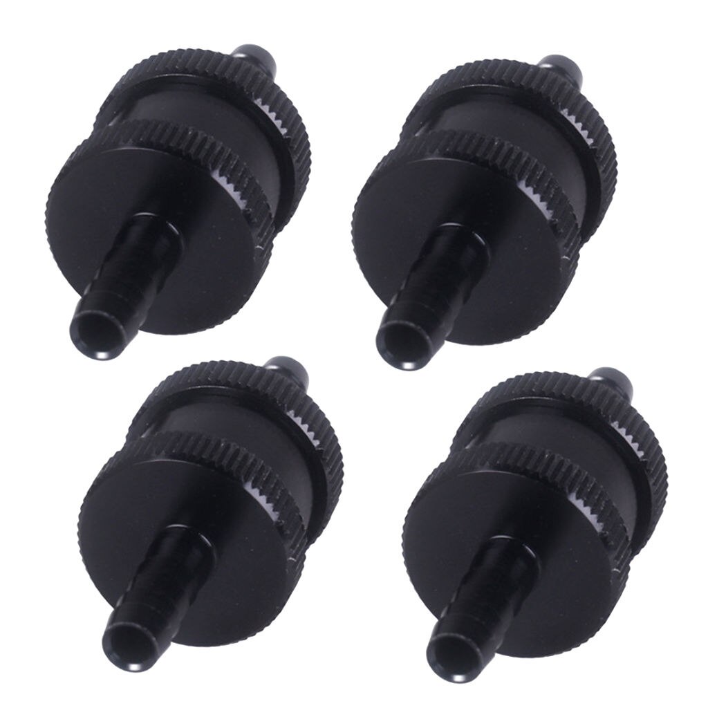 Aluminum Alloy Fuel Non Return One Way Check Valve Petrol Fuel Check Valve for Water Petrol Oils Black
