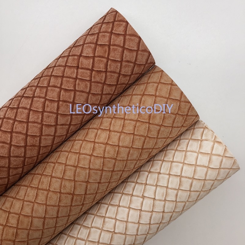 1Pc 21X29CM Wafel Geweven Faux Leer Stof, Synthetisch Leer Lakens, Pu Leer Voor Maken Bows Leosyntheticodiy R227B