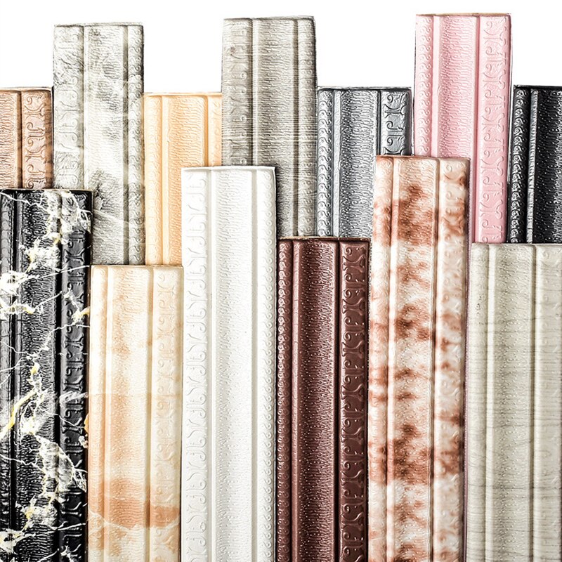 Pegatina de rodapiés 3D para decoración de bordes, pegatinas autoadhesivas, papel tapiz artístico, pegatinas de fondo impermeables