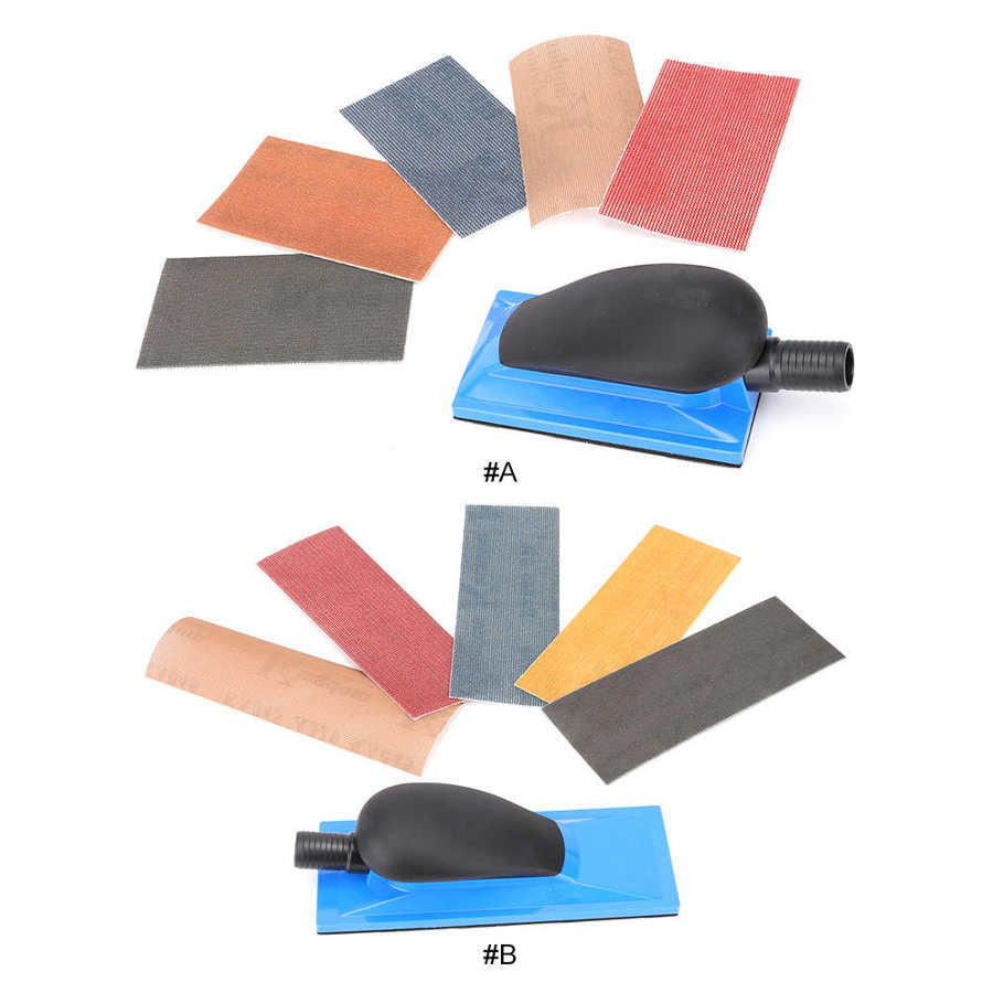 Dust Extraction Sanding Sponge Block Manual Dust Free Grinding Block Flocking Sandpaper with Hook and Loop