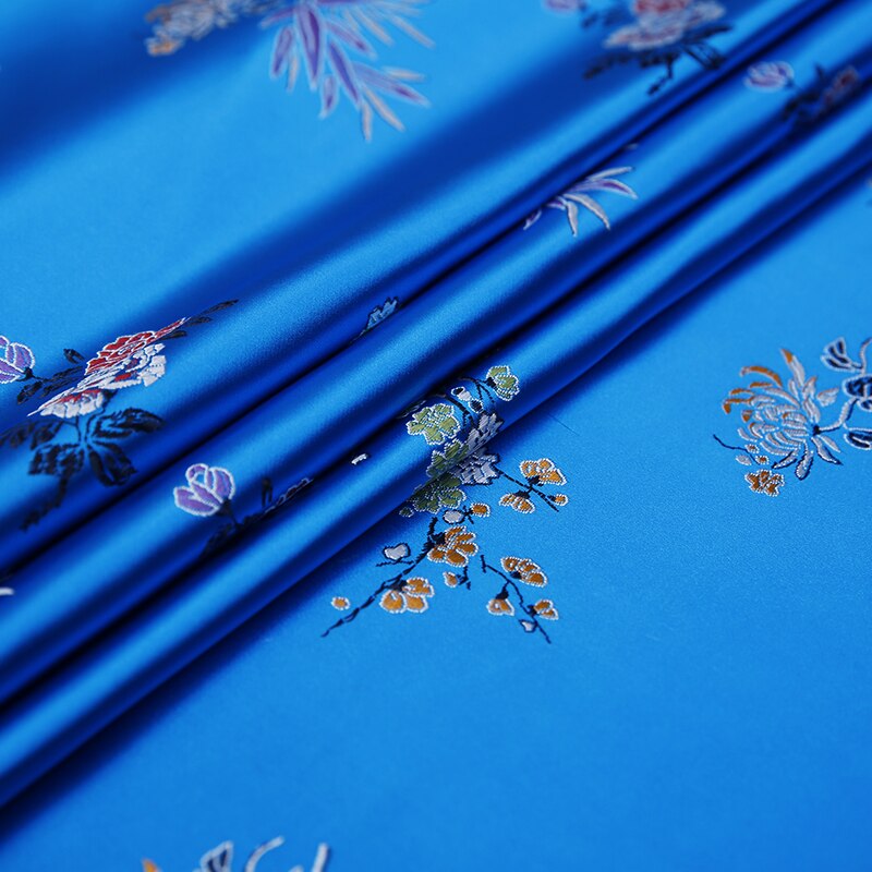 Tissu à fleurs de , brocart de soie, matériel de couture pour robes/vêtements, bricolage: 5