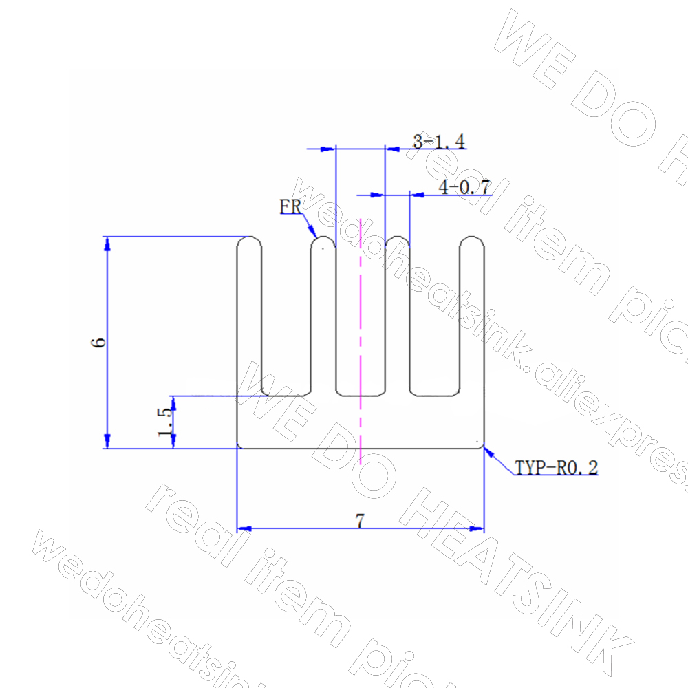 Kleine Vierkante Size 7X7X6Mm Heatsink Aluminium Koellichaam Cooler Vergadering Met Thermische Plakband Voor cpu, ram, Wlan, Power Chip