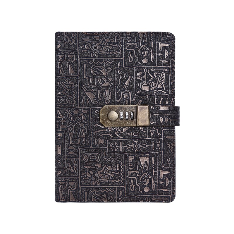 Selected Egyptian Theme Notebook A5 A6 B5 Password Lock Notebook Diary British Museum Retro Simple Business Notebook