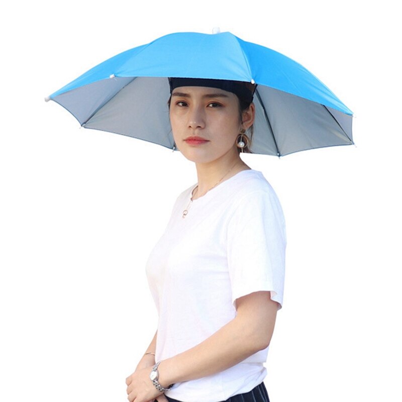 69cm Folding Umbrella Hat Cap Women Men Umbrella Fishing Hiking Golf Beach Headwear Handsfree Umbrella for Outdoor Sports: LB