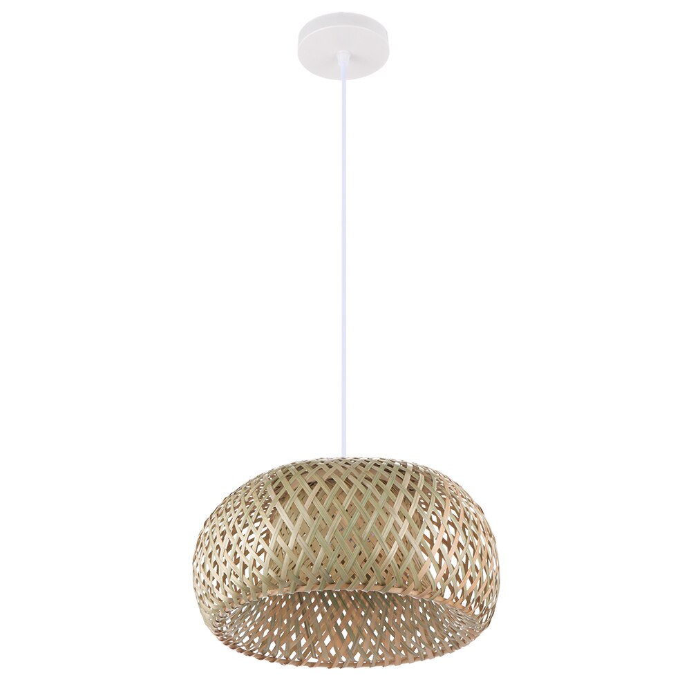 På belysning rottinglampa handgjord bambu ljuskrona retro café bar lounge för trädgård restaurang sovrum