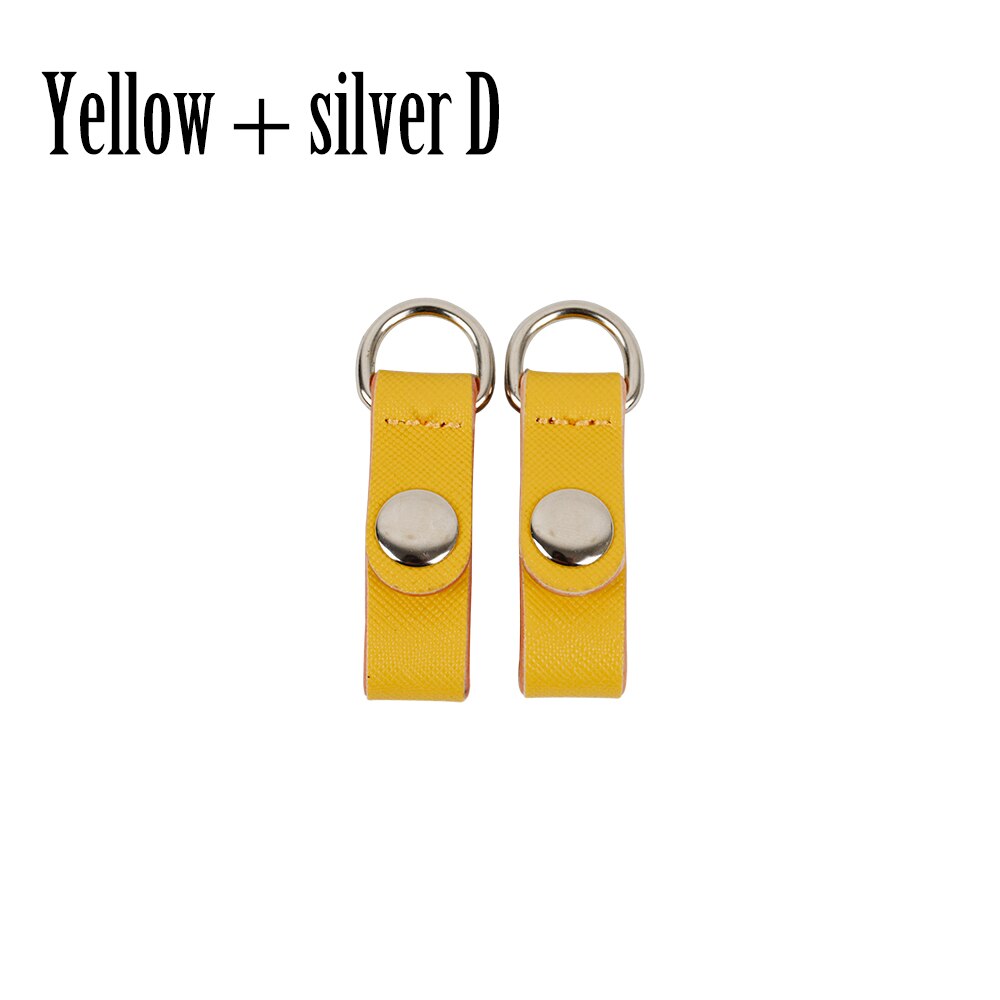 TANQU Nuovo 1 Coppia 2 pezzi Chiusura a Clip di Fissaggio per Obag Faux Della Cinghia di Cuoio Clip del Gancio per il Opocket O sacchetto: yellow silver