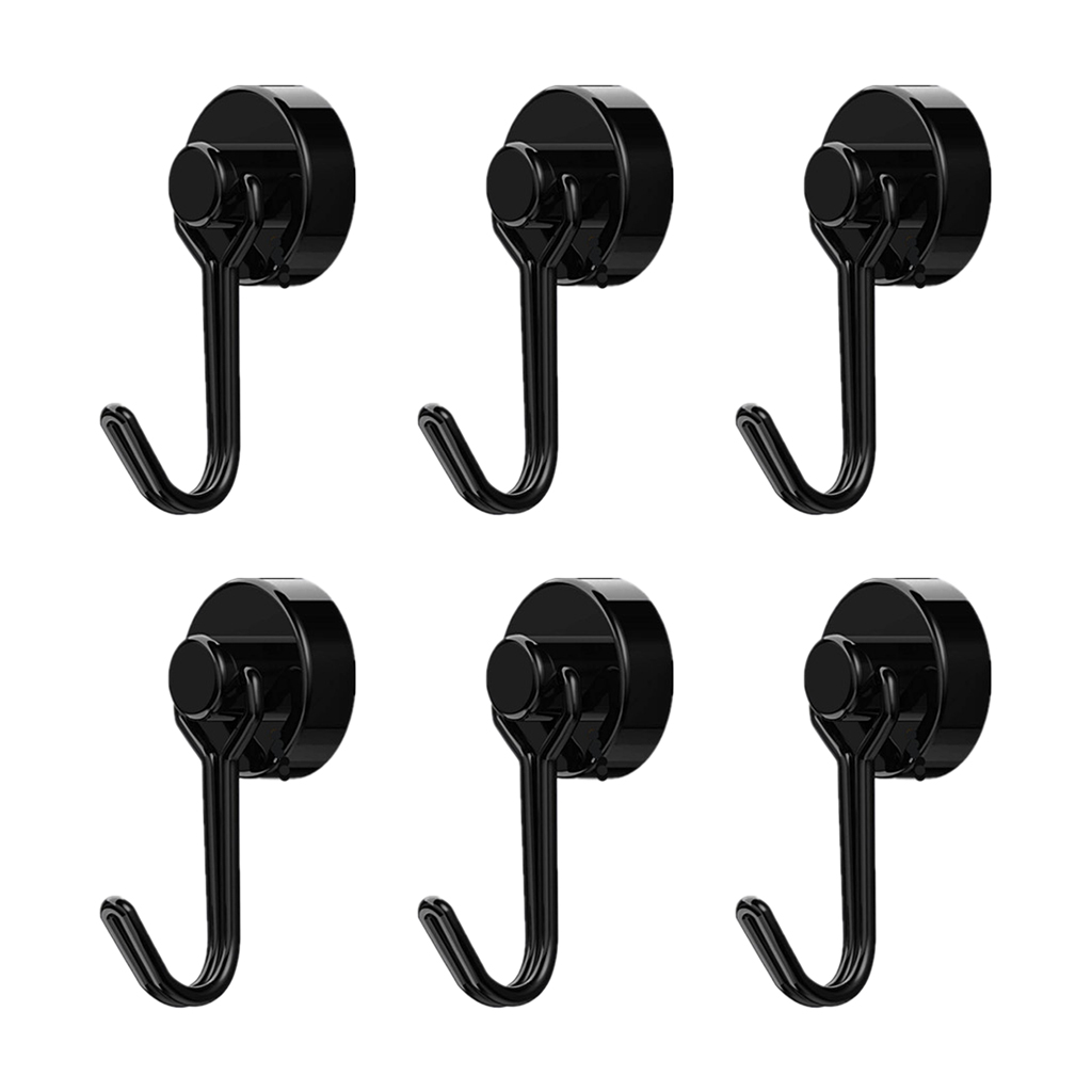 6 Stuks Sterke Magnetische Haken Zware Muur Haken Hanger Sleutel Jas Cup Opknoping Hanger Voor Thuis Keuken Opslag Organisatie