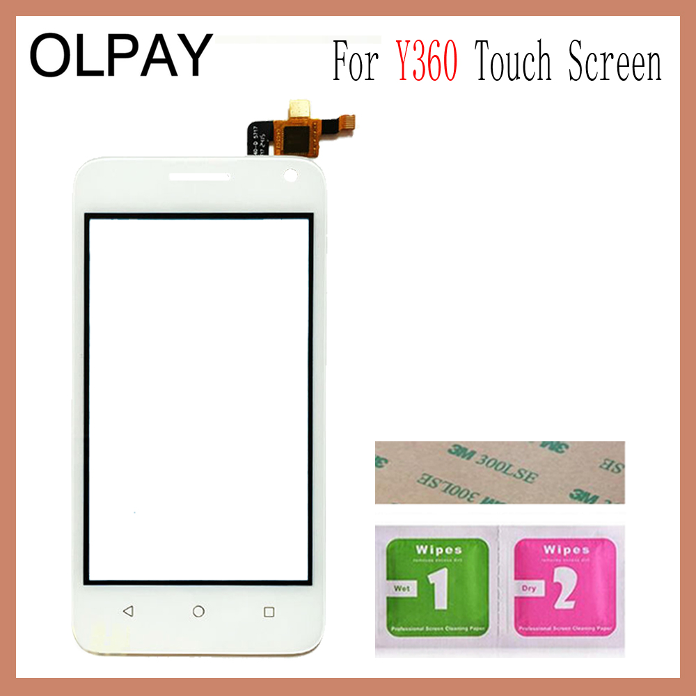 OLPAY 4.0" For Huawei Ascend Y360 Y336 Y3 Y336-U02 Touch Screen Glass Digitizer Panel Lens Sensor Glass Free Adhesive And Wipes