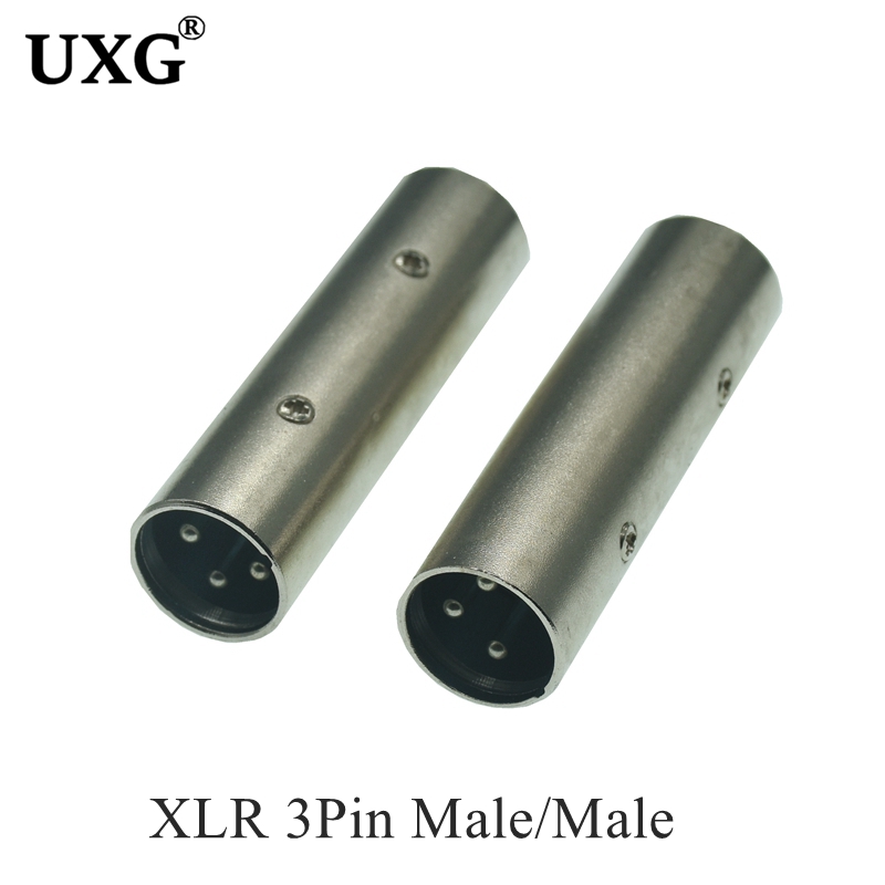XLR 3PIN Female To Male Adapter Microphone XLR Cable Line Adapter Plug Coupler Nickel Plated Audio Microphone DJ Gender Changer: Orange