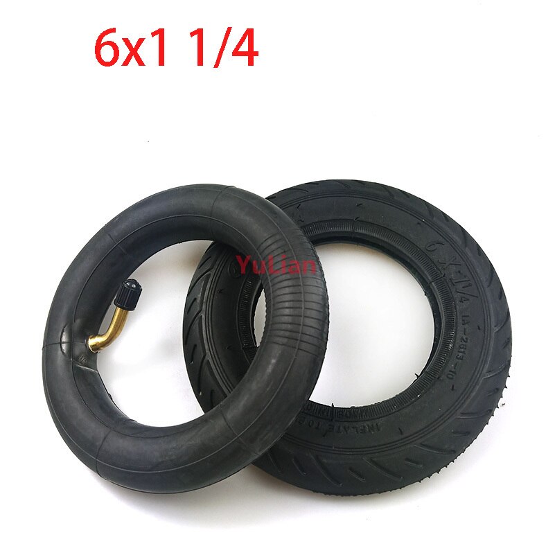 6 inches wheel tyre 6X1 1/4 Pneumatic inner outer tire suitable for folding bicycle mini surfing electric scooters: B