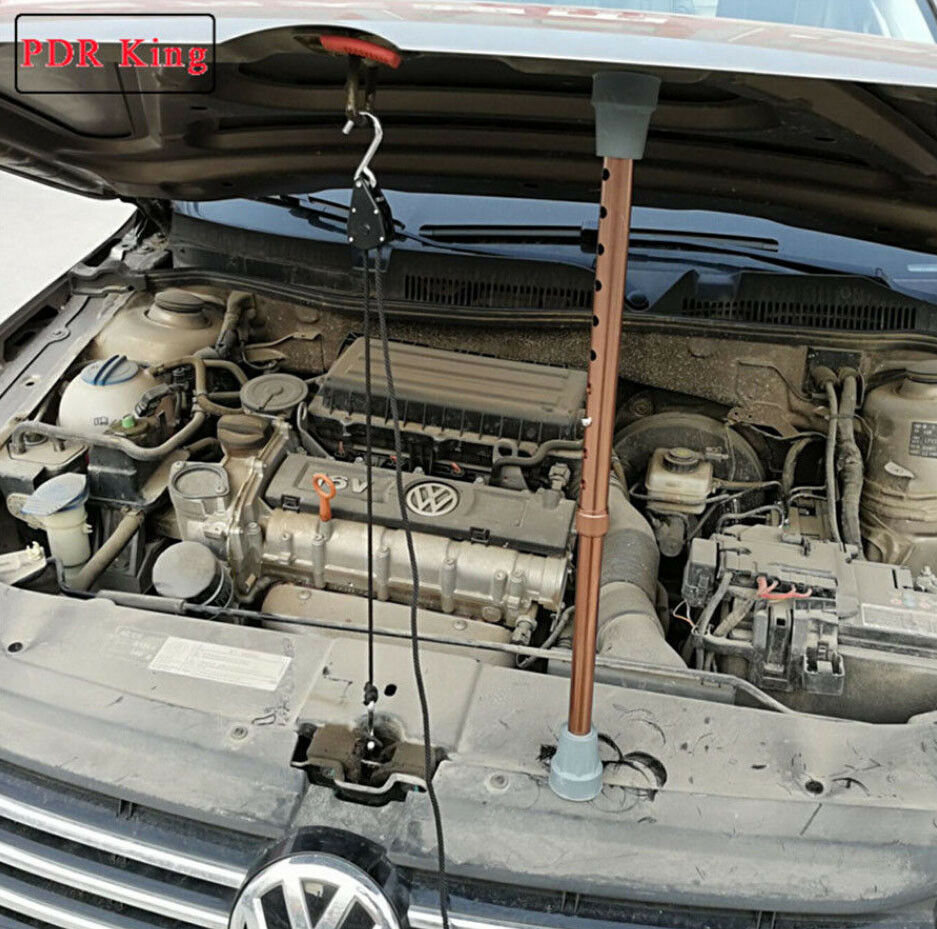 Motor- Abdeckung Blatt Metall Reparatur Bausatz Auto Körper Ausbeulen ohne Reparatur Haube Stütze & 1,5 M Nylon Seil 15 zu 24 zoll