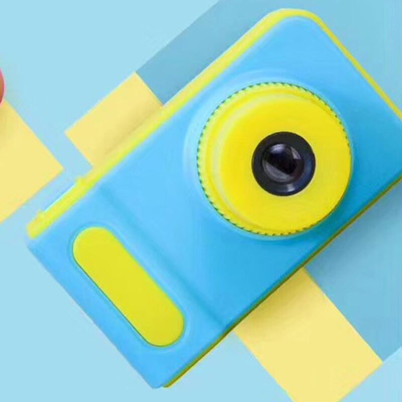 Mini crianças câmera 1080p hd completo portátil câmera digital com vídeo 2 Polegada tela de exibição para o jogo do miúdo estudo câmeras dos desenhos animados: Size 1-Blue