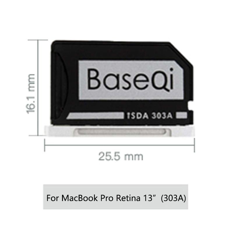 Baseqi Metall MiniDrive Karte Adapter microSD/TF Leser Für Macbook Profi Retina 13 zoll Laptop 303A NinjaDrive