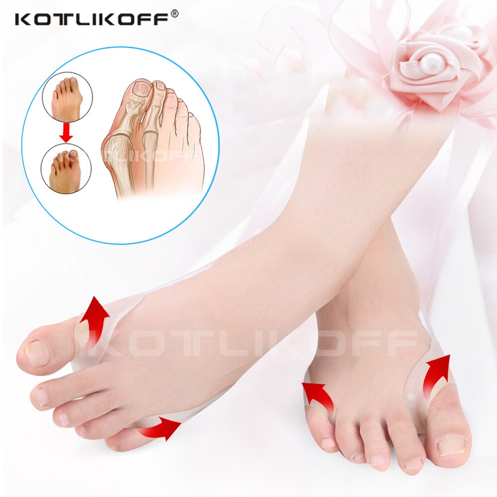 Silicone Insole Hallux Valgus Toe Separator Correction Set Foot Relieve Toe Correction Pads Shoe Accessories Elastic Breathable