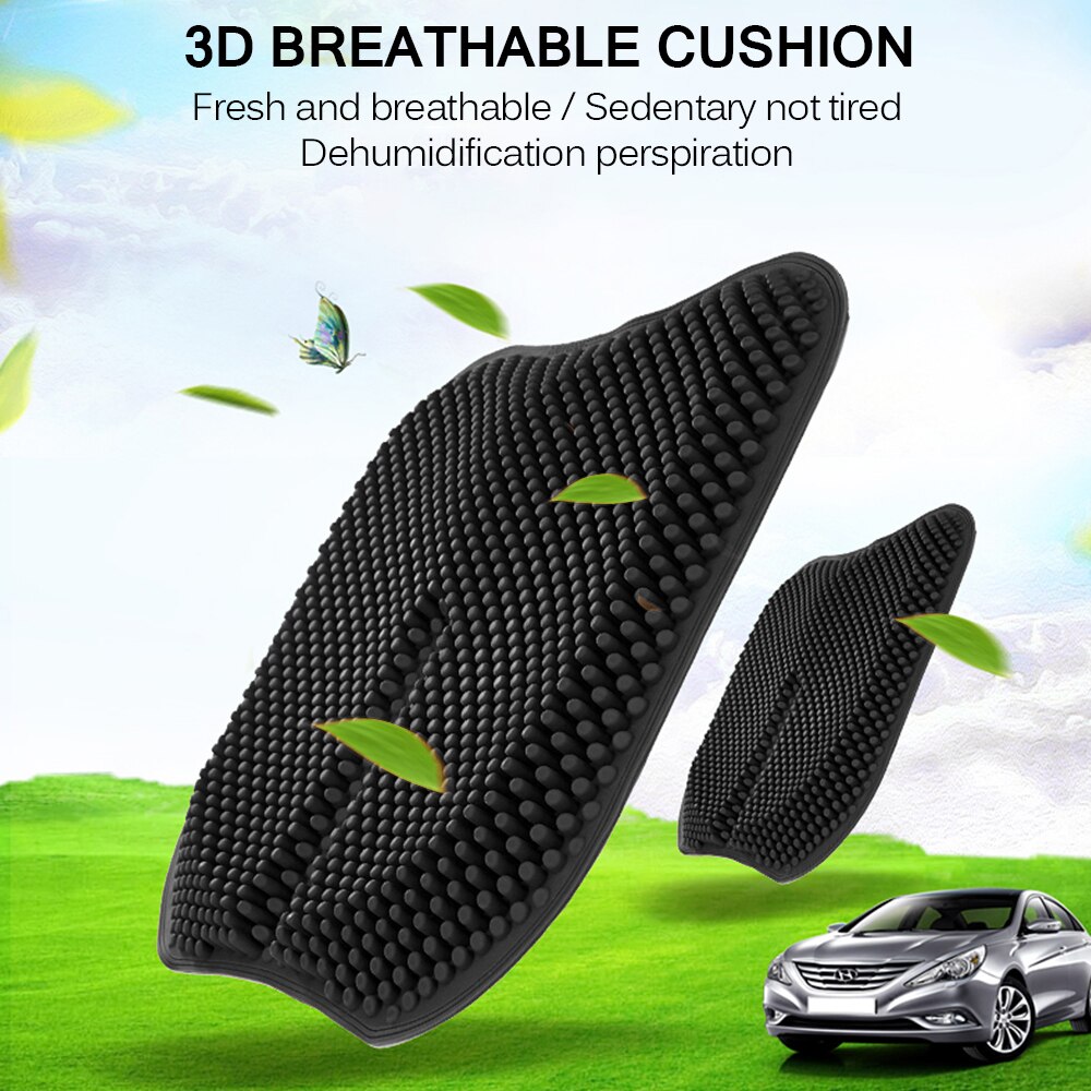 Universal 3d andningsbar cool silikon sittdyna sommar hemmakontor bilmassage halkfri stol soffa matta