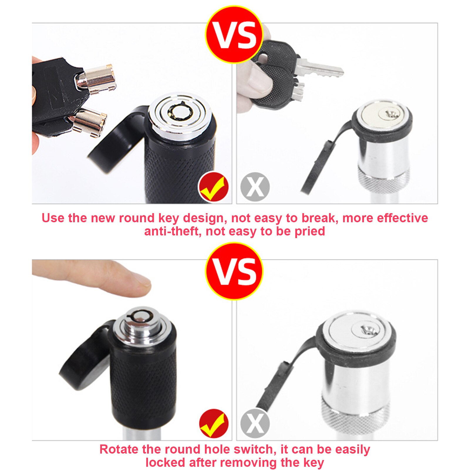 Car Trailer Hook Trailer hook pin lock anti theft bolt Trailer arm refitting Trailer mute Lock Upgraded Non-slip Tool Accessorie