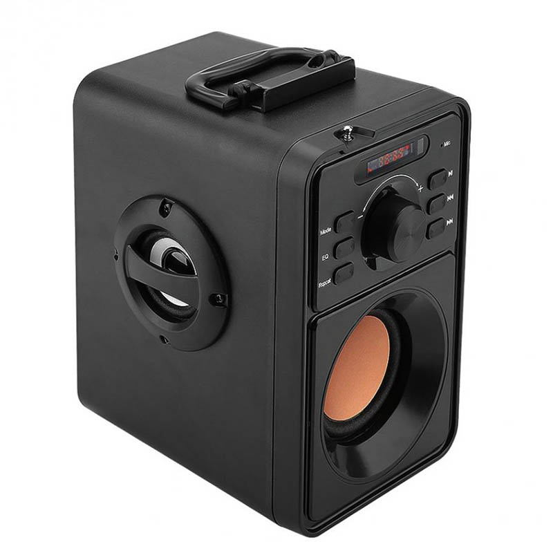 Handheld Stereo Wireless Bluetooth Digital Lcd Speaker Outdoor Speaker Support Tf Usb Aux Fm Remote Control