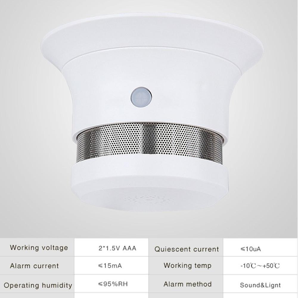 5pcs/Lot Smoke Detector Fire Detector Wireless Smoke Sensor Independent Photoelectric For Home Security Alarm Systems