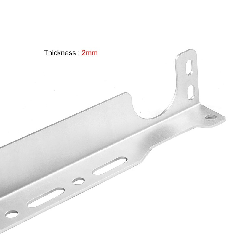 Universal Engine Oil Cooler Mounting Bracket Kit Aluminum Alloy 2mm Thickness Silver 340MM