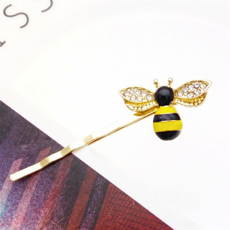 1pcs Little Bee Hair Pins Kid Girl Butterfly Clips Woman Girl's Styling Tools Section Claw Clamps Pro Accessories Baby