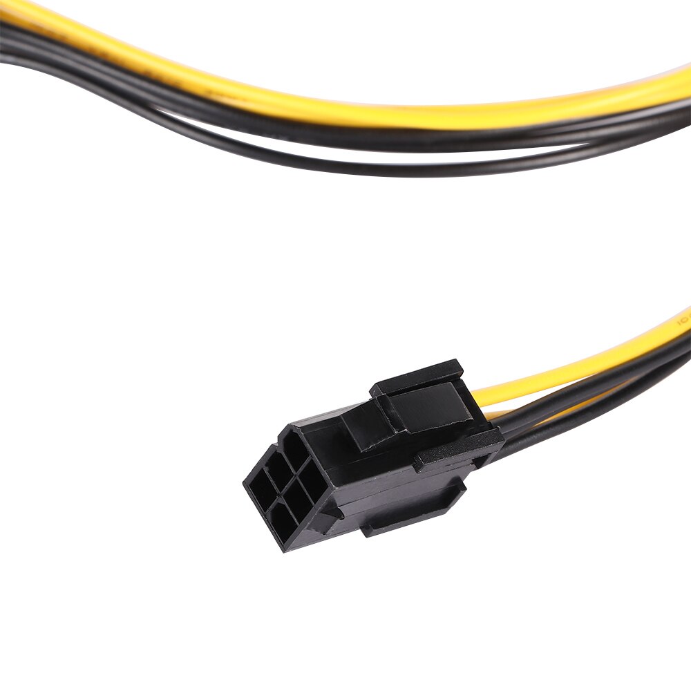 20 cm slitesterk praktisk 6p til 8p doble 6 pin  til 8 pin 18 awg grafikkort strømkabel ledninger linje strømledning