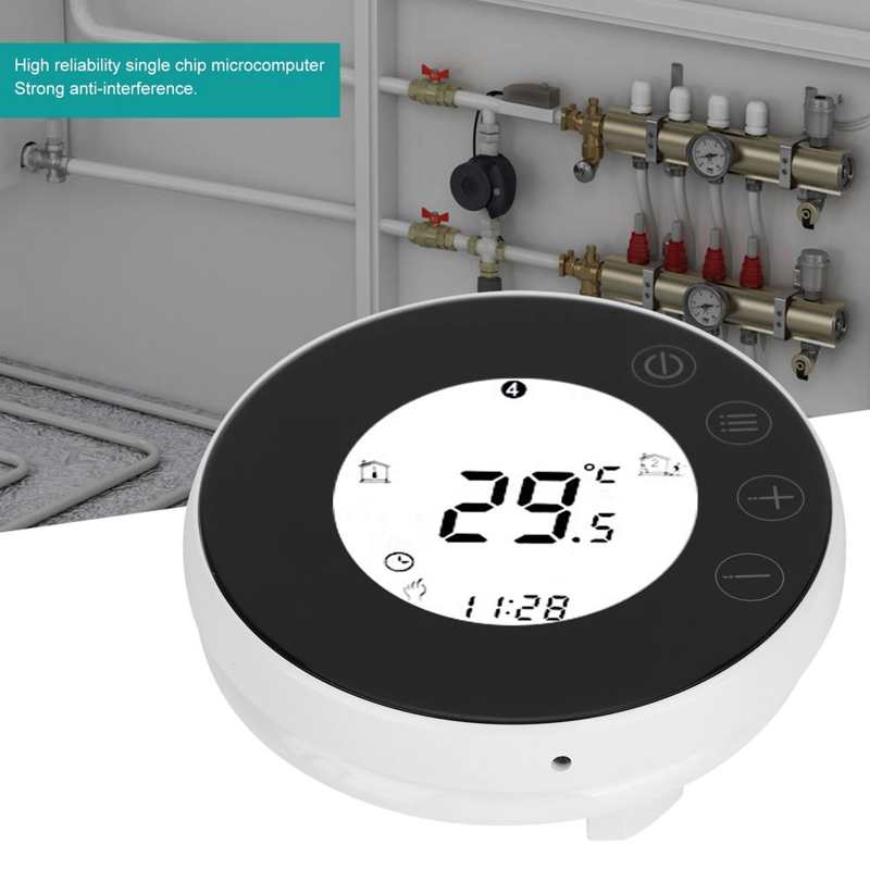 Digitale Ronde Water Verwarming Controle Led Touch Intelligente Thermostaat Temperatuur Controller App Voice Control 95-240V