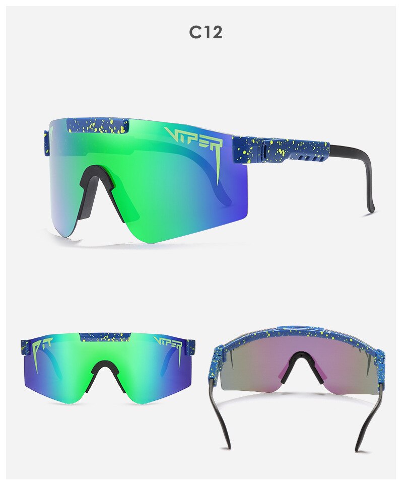 Pit viper Übergroßen Blau Gespiegelt Sonnenbrille Männer Sport polarisierte brillen einstellbare tr90 rahmen uv400 Schutz Frau Gläser