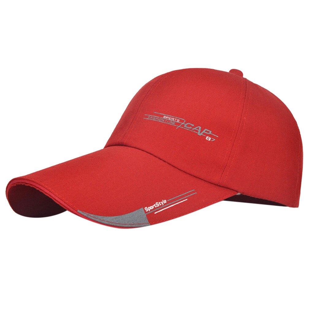 Gorra de béisbol con letras bordadas para hombre y mujer, sombrero de béisbol con letras bordadas, informal, ajustable, estilo Hip Hop, Unisex,: Rojo