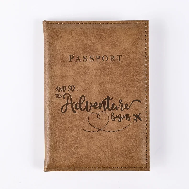 Reisezubehör Bunter PU-Reisepasshülle Fahrkarte Passhüllen Reisepass Schutzhülle Ausweis Kreditkarteninhaber: Kakifarbig