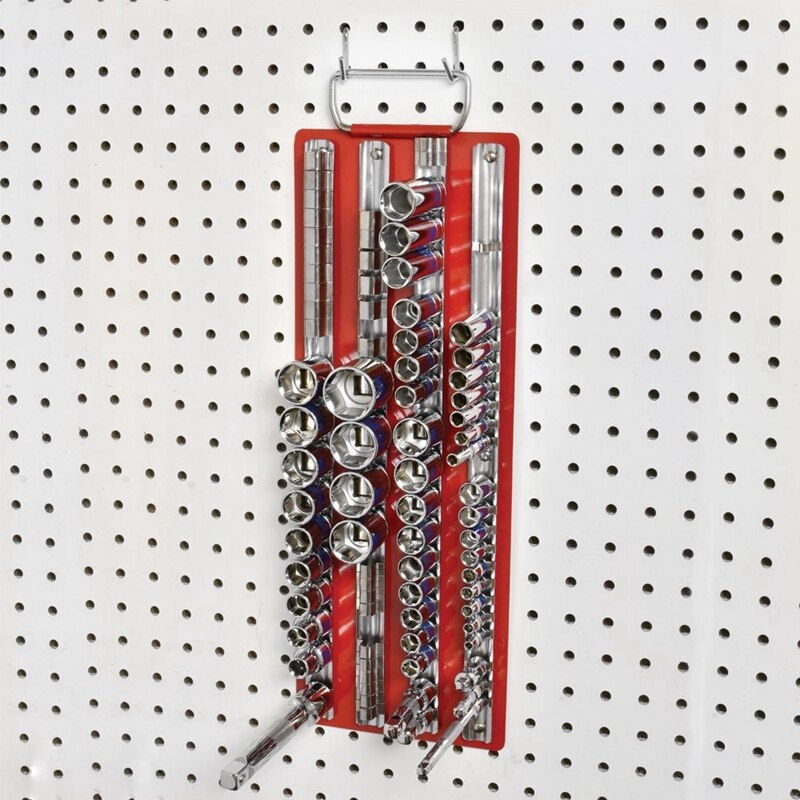 80Pc Socket Tray Rack 1/4 inch, 3/8 inch, 1/2 inch Inch Snap Rail Tool Set Organizer
