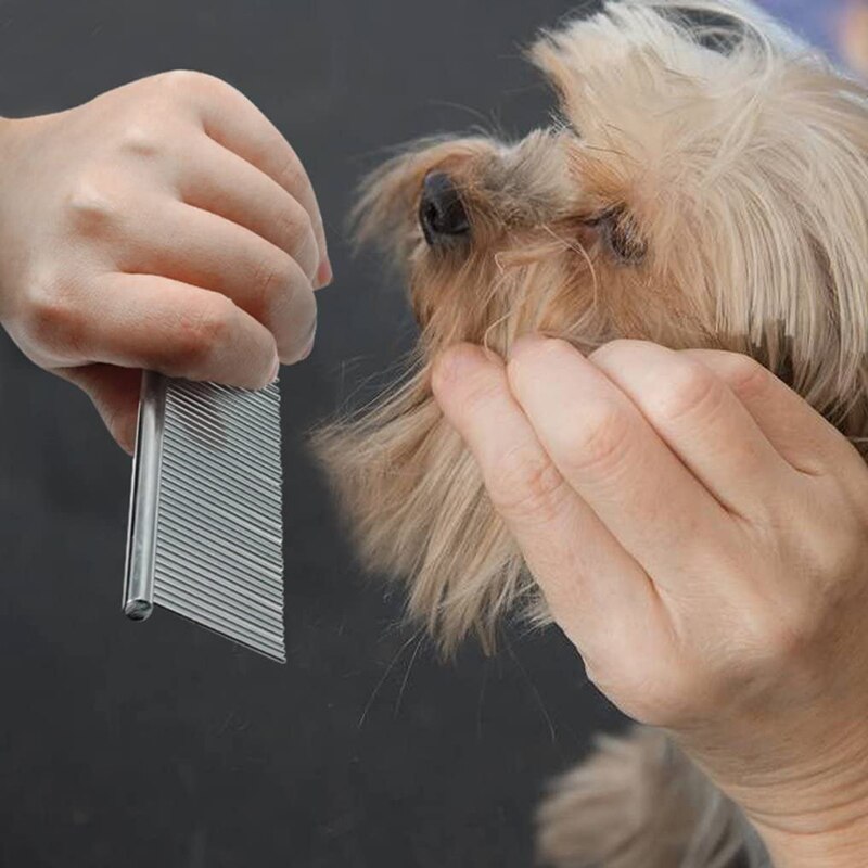 Stainless Steel Comb Pet Grooming Comb Shedding Comb Tool Poodle Finishing Butter Comb Cat Dog CareCY