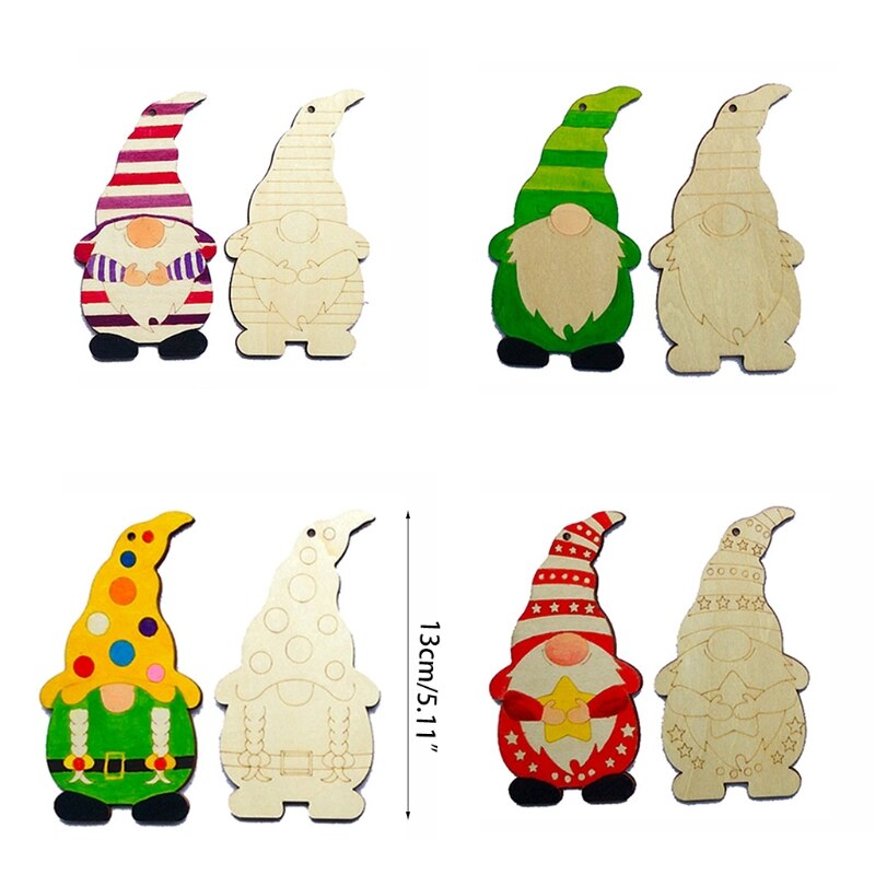 Xmas Elements Wooden Draw Board for Toddlers Wood Graffiti Art Learning Tool Early Educational Supplies