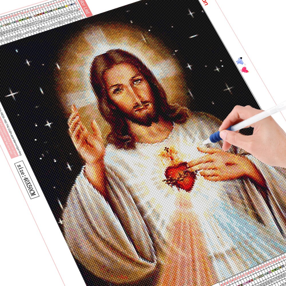 HUACAN Full Square Diamond Painting Religion 