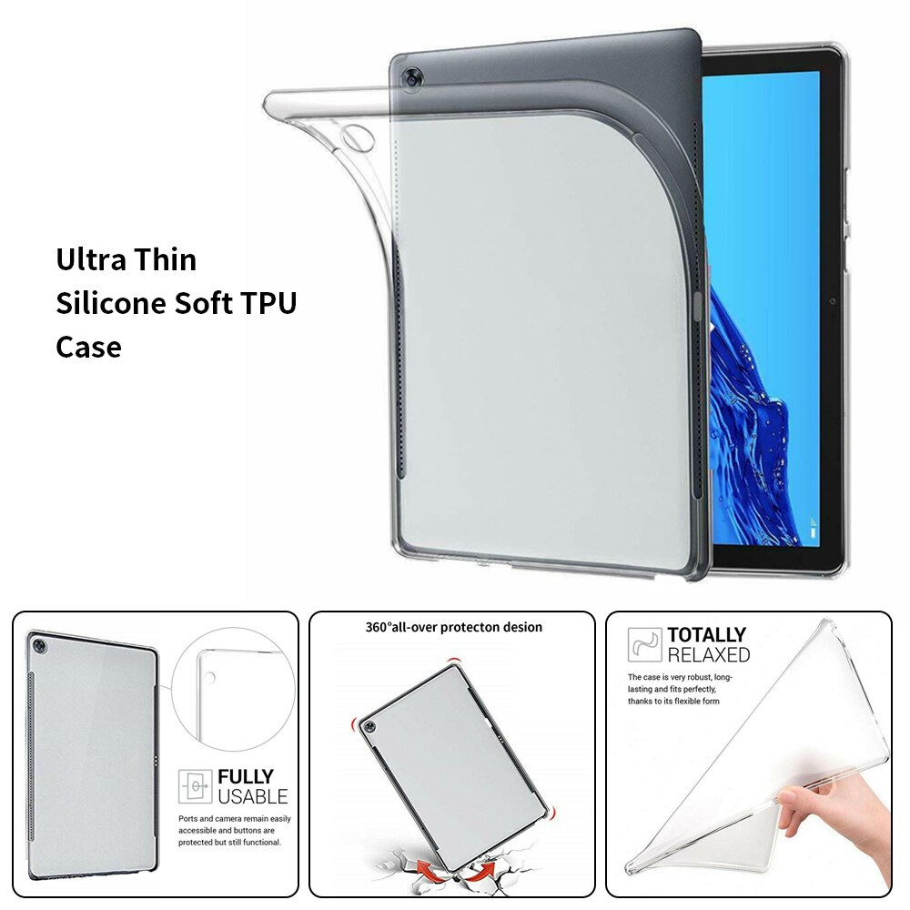 Suave funda para Tablet de TPU para Lenovo Tab M7 M8 HD M10 FHD más TB-X605F TB-X505F TB-X606F TB-X606X TB-8705F TB-8505F 7305F cubierta de la Caja