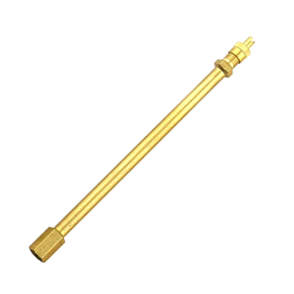 100mm/ 140mm/200mm Brass Auto Tire Valve Extension Adaptor Air Tyre Stem Extender Inflation Stright Bore for Car Motorcycle Bike