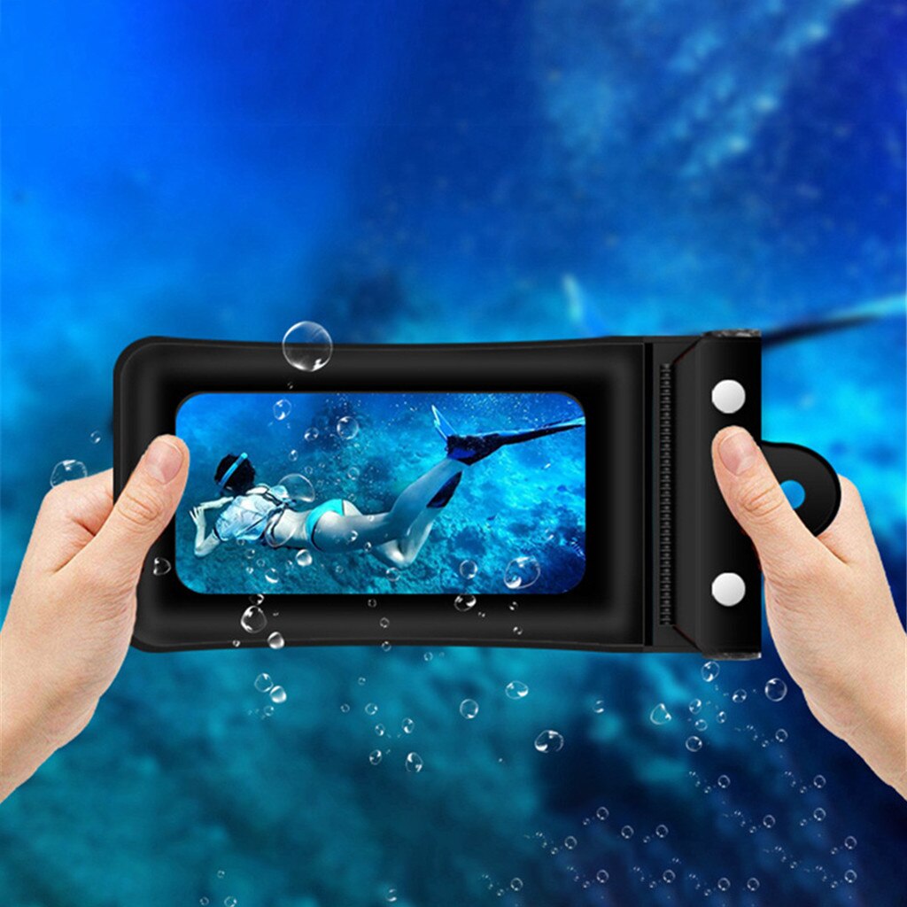 Waterdichte Tas Touchscreen Mobiele Telefoon Opbergtas Drie-Layer Verzegelde Opblaasbare Mobiele Telefoon Waterdichte Tas # YL5