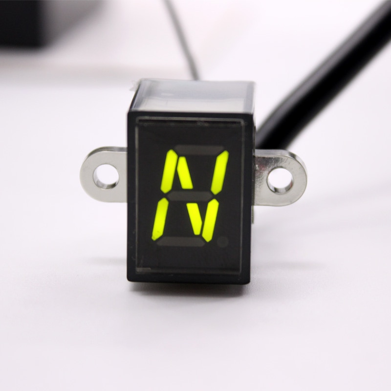 Nuoxintr 6 Speed Black Universal Motorcycle Digital Display Led Motocross Off-road Moto Light Neutral Gear Indicator Monitor