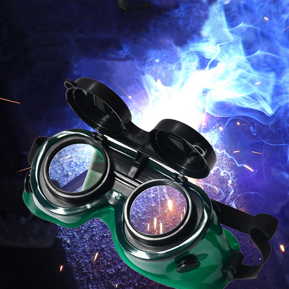 Brazing Accessories Two Layers Safety Lenses Flip-Up Goggles Cutting Industrial Welding Glasses Durable Eyes Protection