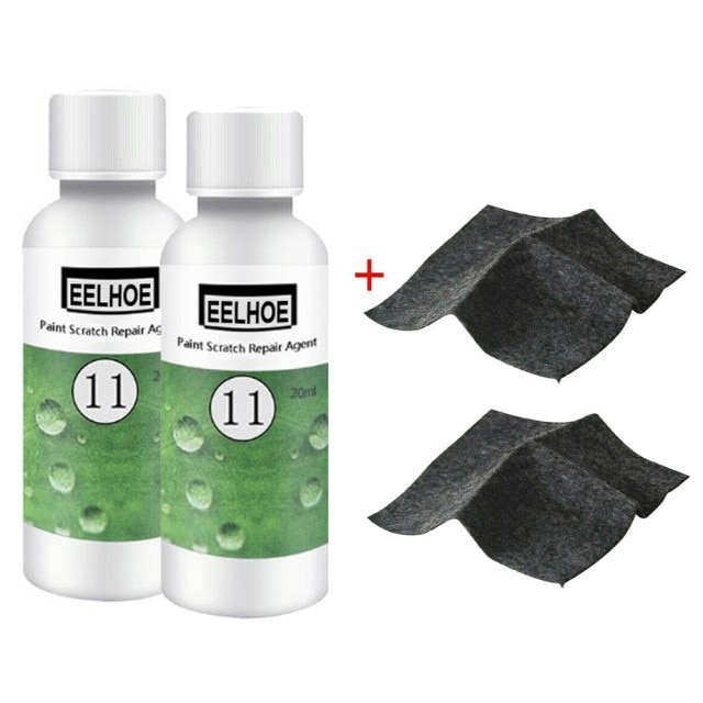 Auto nano bil ridse reparationsklud 4 stk nano gnistre bil ridsefjerner klud ridse -viskelæder overflade reparation biltilbehør: 2 sæt