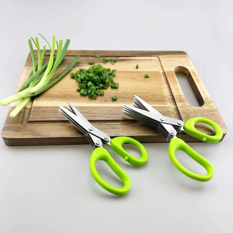 Ciseaux de cuisine multicouches en acier inoxydable, coupe-légumes, échalote, herbes, épices, outil de cuisine, accessoires de cuisine coupés
