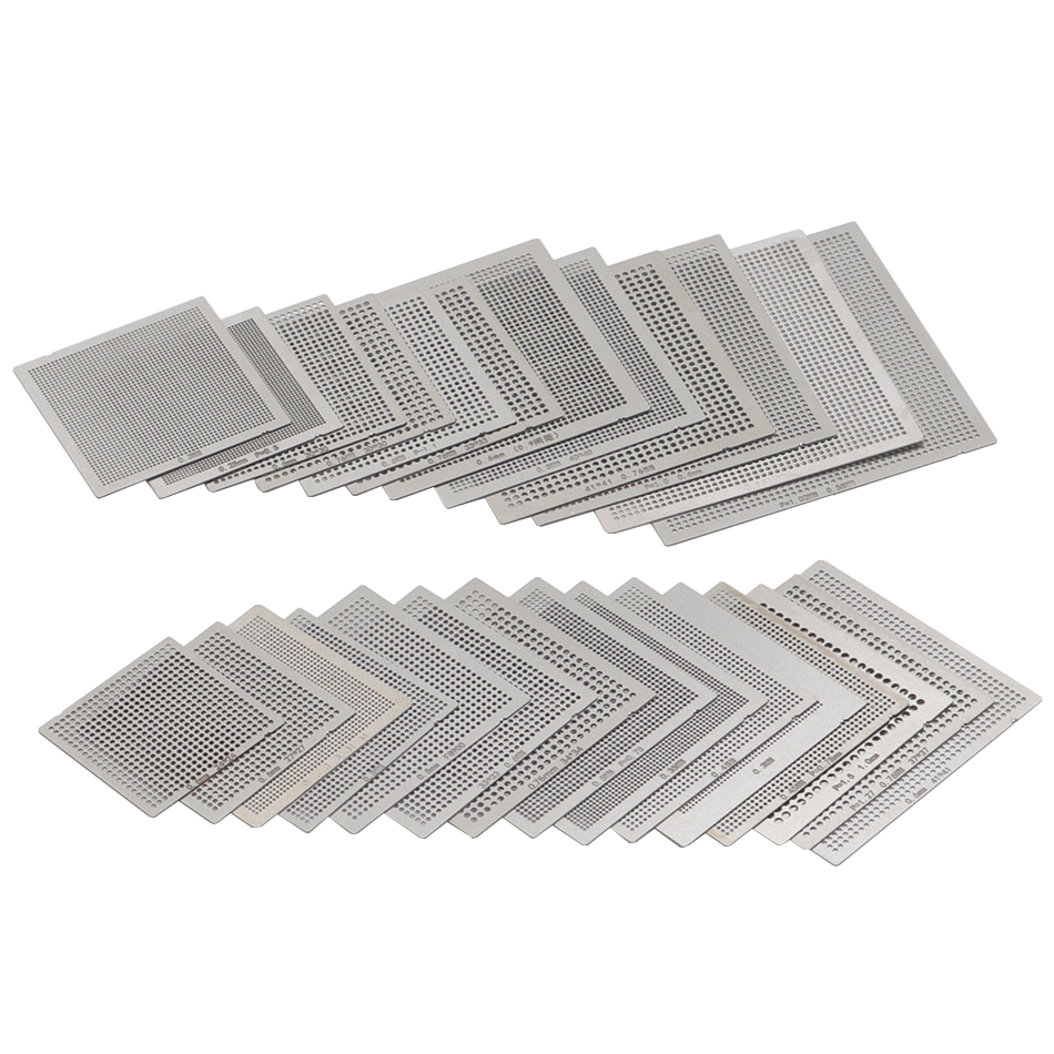 29pcs BGA general template Sik tin Fixture Tin solder ball Soldering Tools BGA Reballing Station Jig Kit