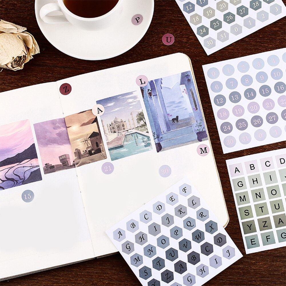 3pcs Feature Cirkel Index sticker Kalender Opmerkingen week plan datum sticker Decoratief papier sticker schoolbenodigdheden DIY Ambachten