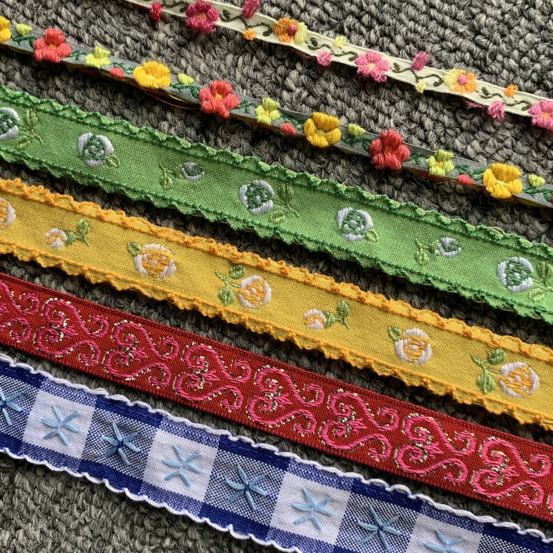 3 yard 7/8 tuumaa 5-22mm väriset kukat sydän käsintehty jacquard nauha pitsi käsintehty pitsi hiusklipsitarvikkeet mjzdmh 20081302