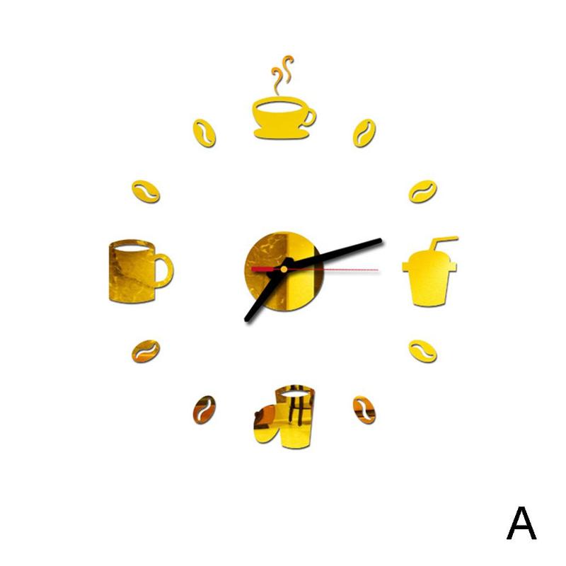 Digital Clocks Real Quartz Wall Clocks Coffee Diy Modern Life Large Wall Decorative: A