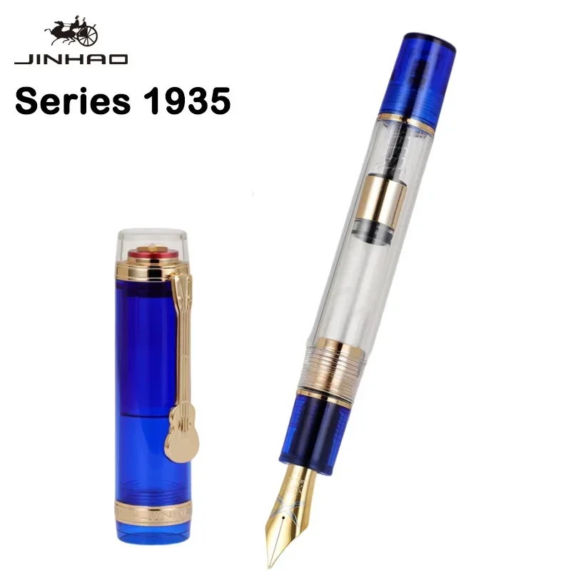 JINHAO 1935 TIANDAO pluma estilográfica Clip de guitarra 40MM punta de espada F/M suministros escolares de oficina papelería pluma de escritura: Borgoña / f