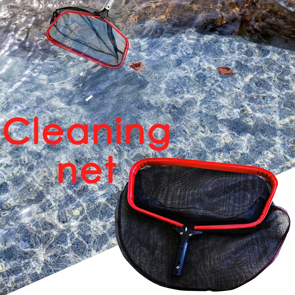 Outdoor Floating Pool Leaf Rake Skimmer Net Aluminum Plastic Shrink Rod Heavy Duty Mesh Net Pool Cleaning Kit