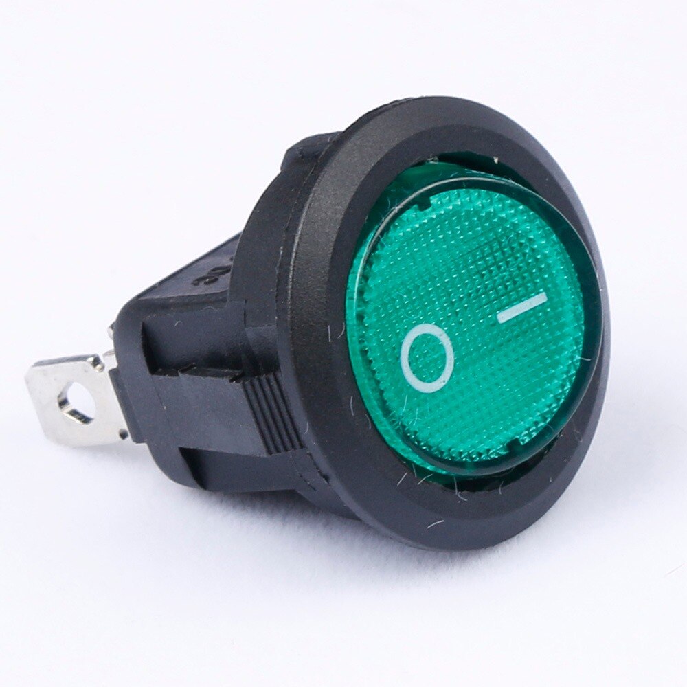 2 Pin 20mm ON/OFF Round Boat Rocker Switch Mini Waterproof Cap LED illuminated Car Dashboard Dash Boat Van 12V